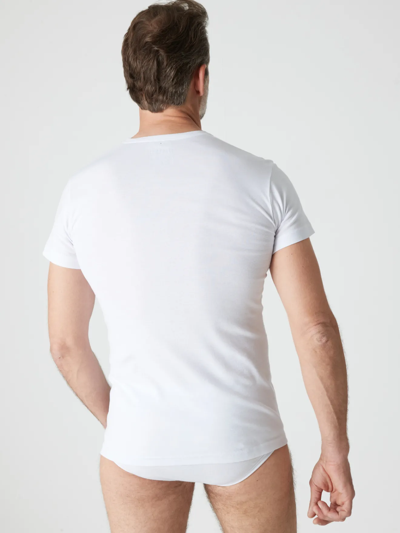 New Lot de 2 tee-shirts col V coton bio Homme Maillot De Corps