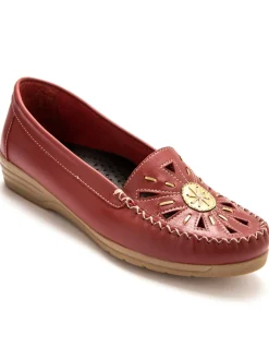 Clearance Mocassins ajourés grande largeur Femme Mocassins, Sans-Gênes