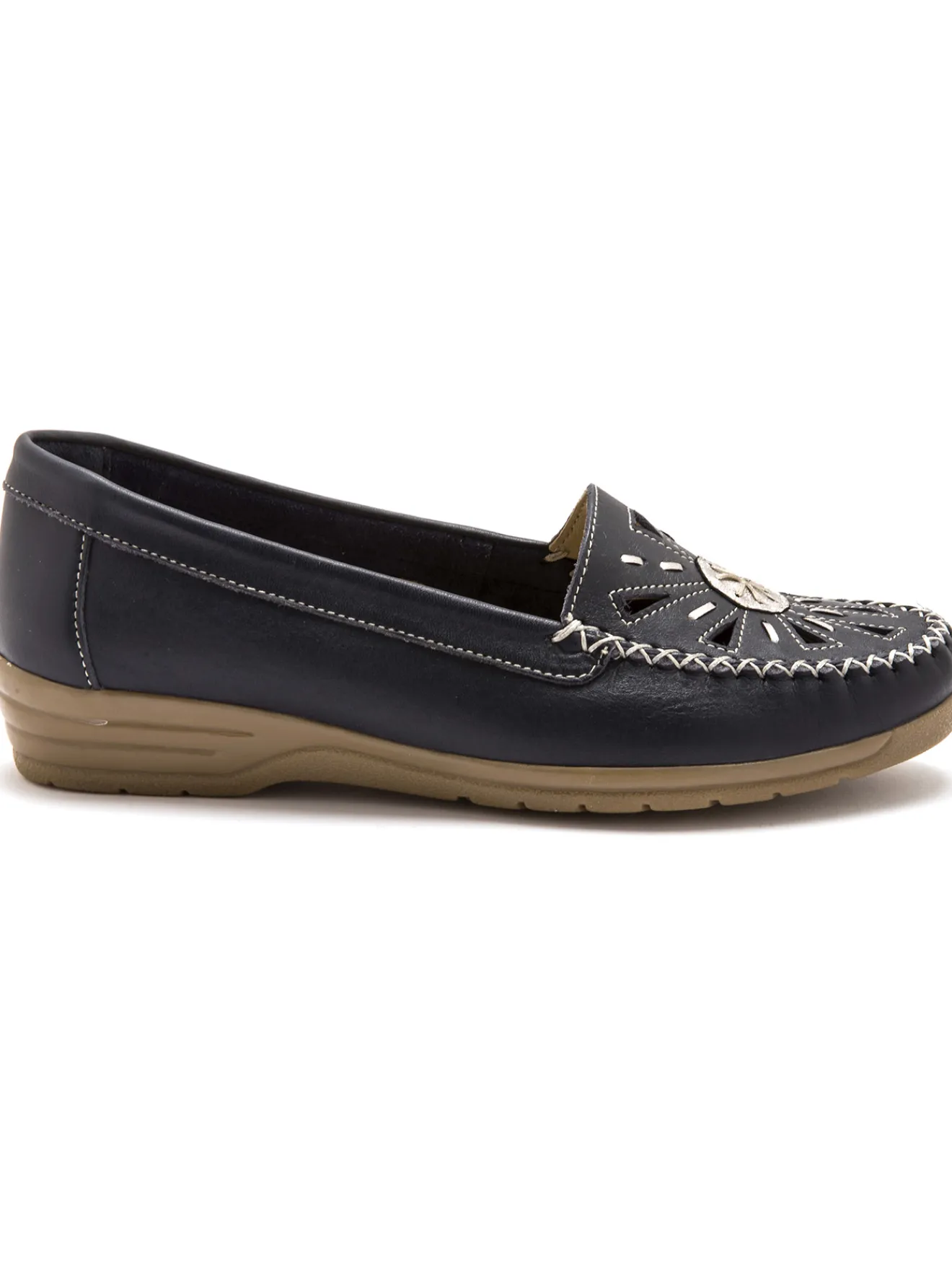 Clearance Mocassins ajourés largeur confort Femme Mocassins, Sans-Gênes