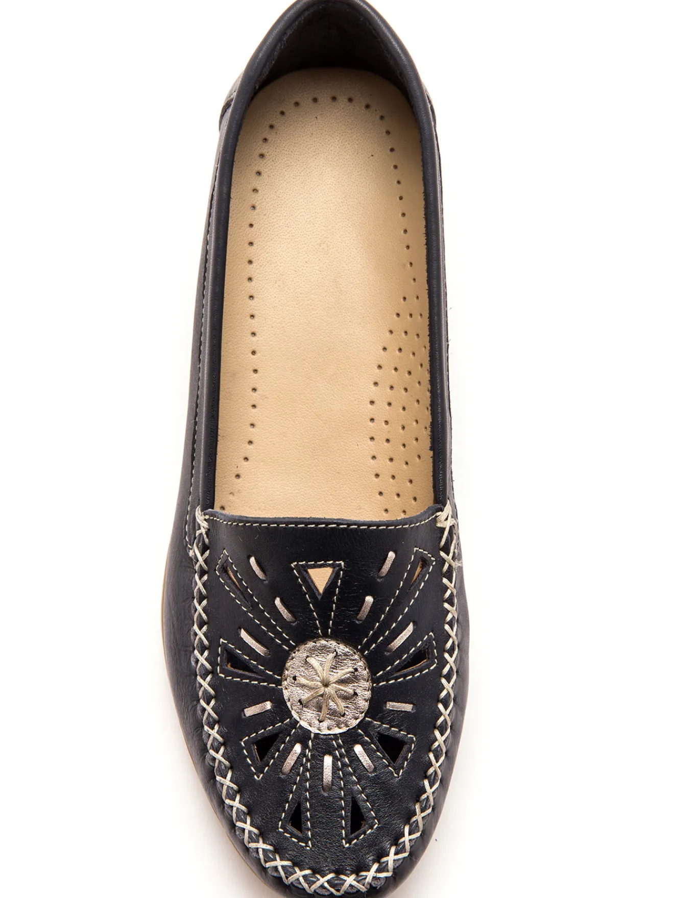 Clearance Mocassins ajourés largeur confort Femme Mocassins, Sans-Gênes