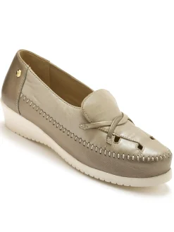 Hot Mocassins bicolores ajourés Femme Mocassins, Sans-Gênes