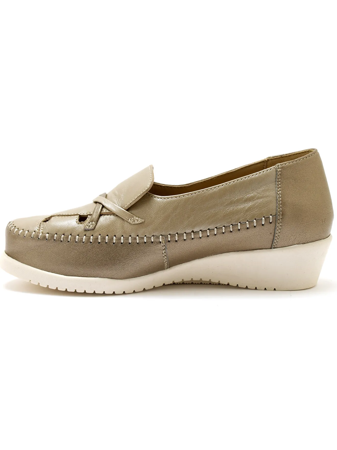 Hot Mocassins bicolores ajourés Femme Mocassins, Sans-Gênes