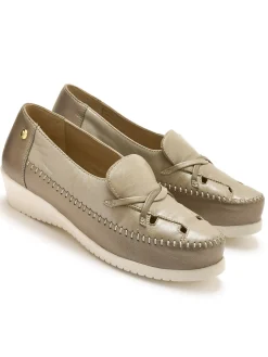 Hot Mocassins bicolores ajourés Femme Mocassins, Sans-Gênes