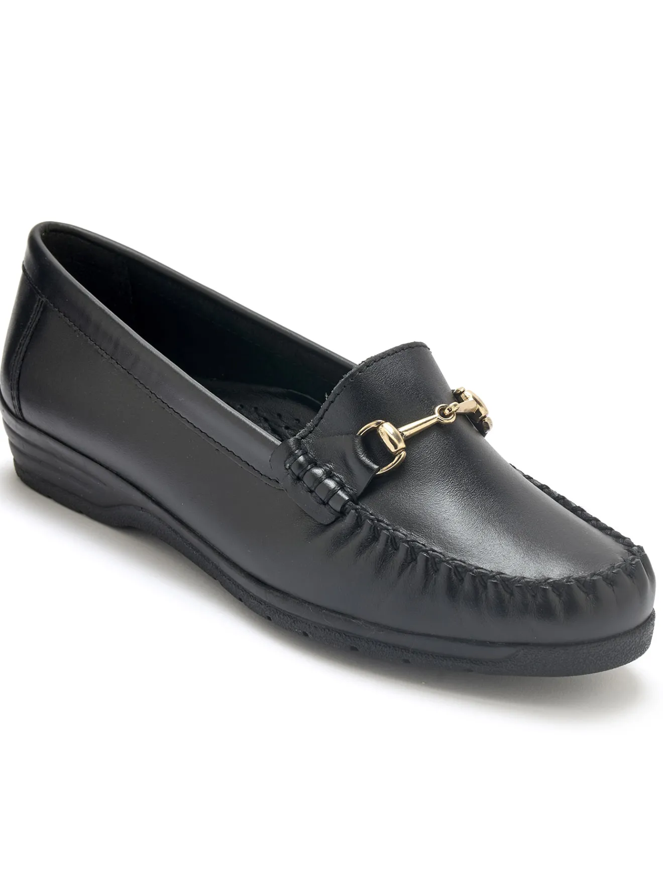 Hot Mocassins boucle étrier largeur confort Femme Mocassins, Sans-Gênes