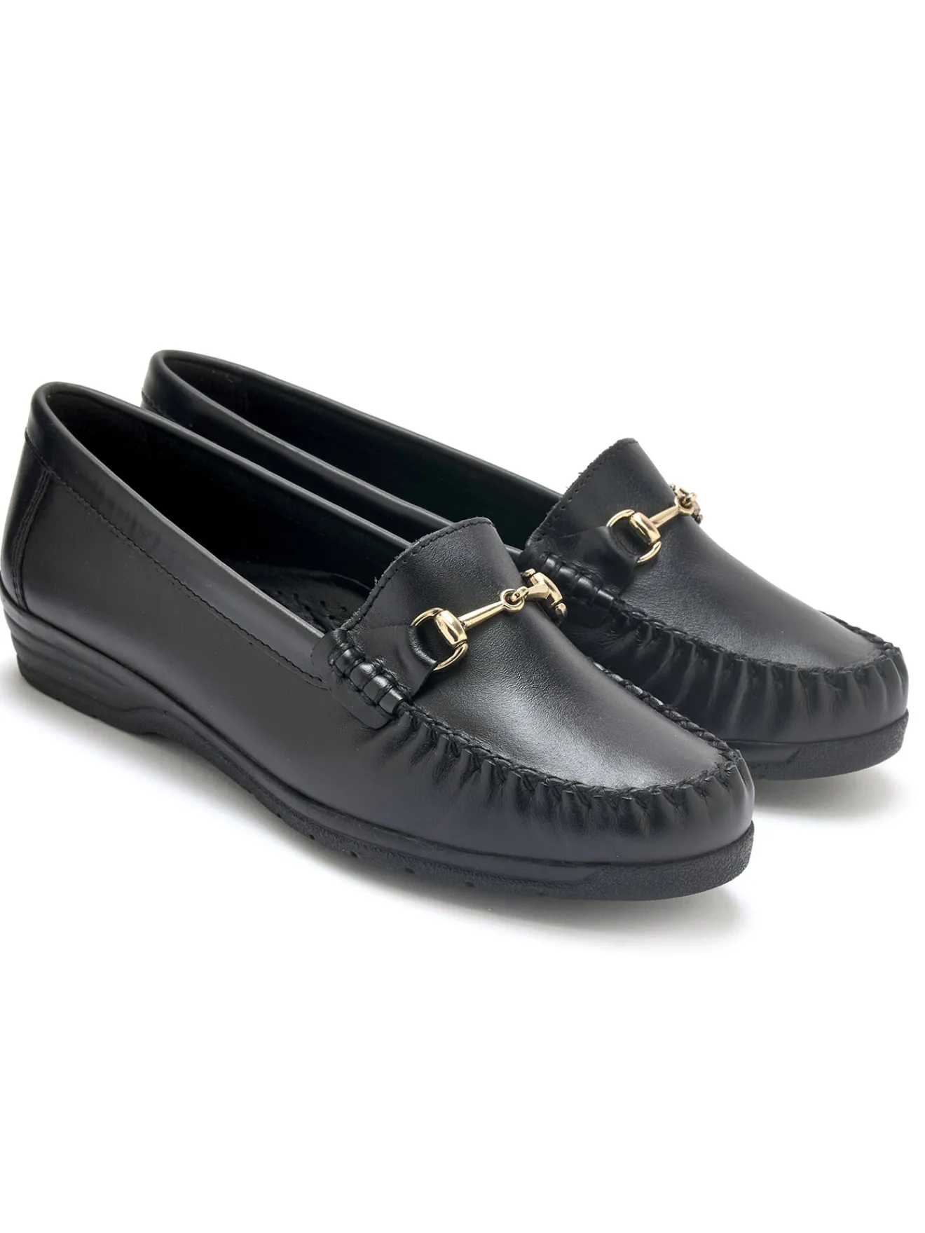 Hot Mocassins boucle étrier largeur confort Femme Mocassins, Sans-Gênes