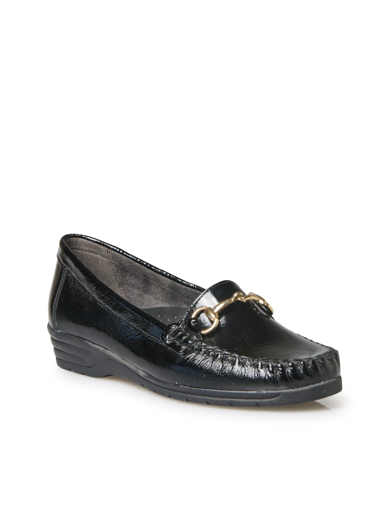 Clearance Mocassins boucle étrier largeur confort Femme Mocassins, Sans-Gênes