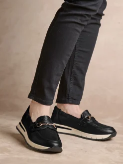 Hot Mocassins compensées élastiqués côtés Femme Mocassins, Sans-Gênes