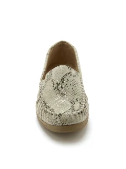 Clearance Mocassins cuir imprimé grande largeur Femme Mocassins, Sans-Gênes