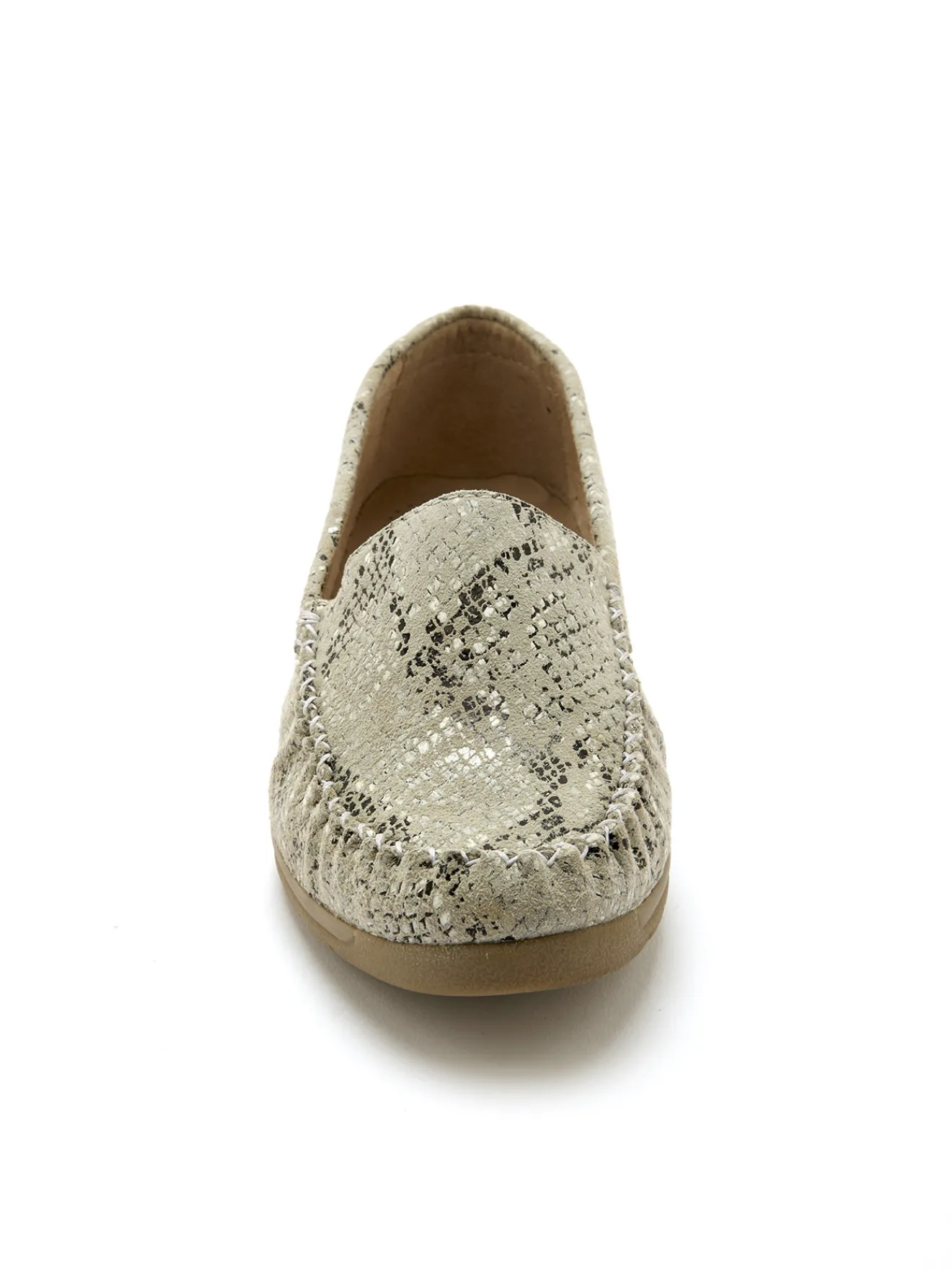Clearance Mocassins cuir imprimé grande largeur Femme Mocassins, Sans-Gênes