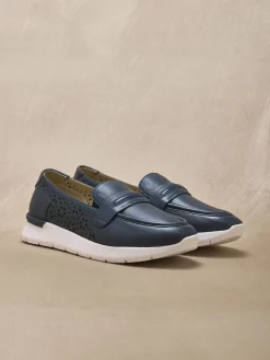 Clearance Mocassins cuir motifs ajourés Femme Mocassins, Sans-Gênes