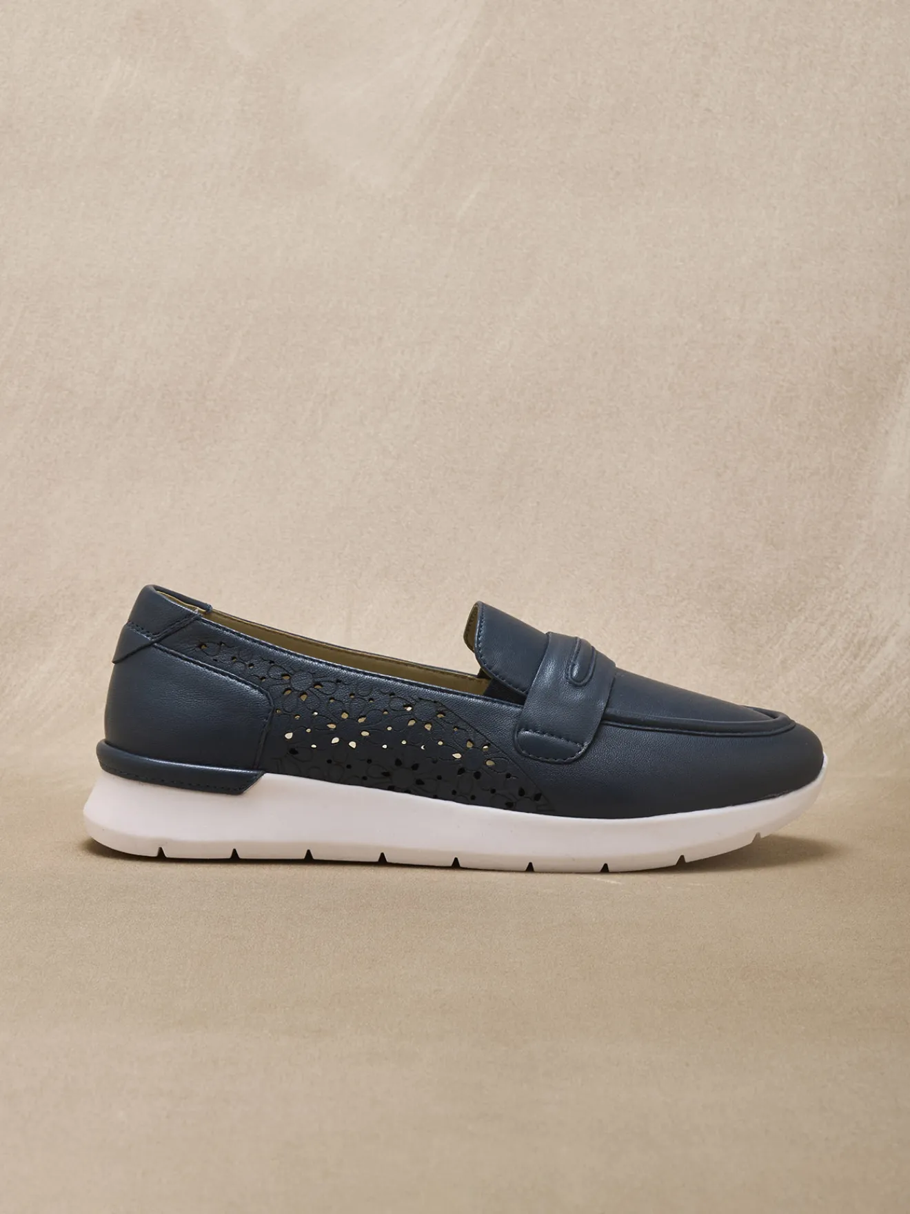 Clearance Mocassins cuir motifs ajourés Femme Mocassins, Sans-Gênes