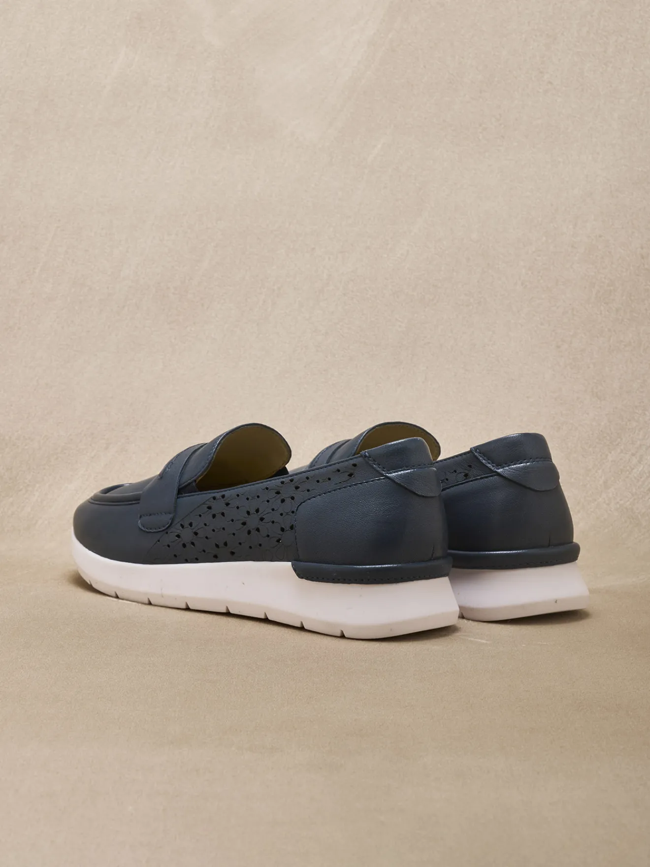 Clearance Mocassins cuir motifs ajourés Femme Mocassins, Sans-Gênes