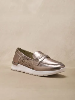 Mocassins cuir motifs ajourés Femme Mocassins, Sans-Gênes