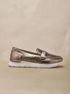 Mocassins cuir motifs ajourés Femme Mocassins, Sans-Gênes