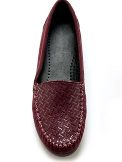 Sale Mocassins cuir velours grande largeur Femme Mocassins, Sans-Gênes