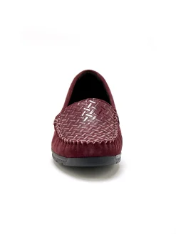 Sale Mocassins cuir velours grande largeur Femme Mocassins, Sans-Gênes