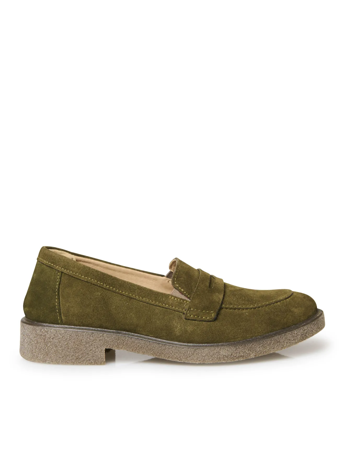 New Mocassins cuir velours élastiqués côtés Femme Mocassins, Sans-Gênes