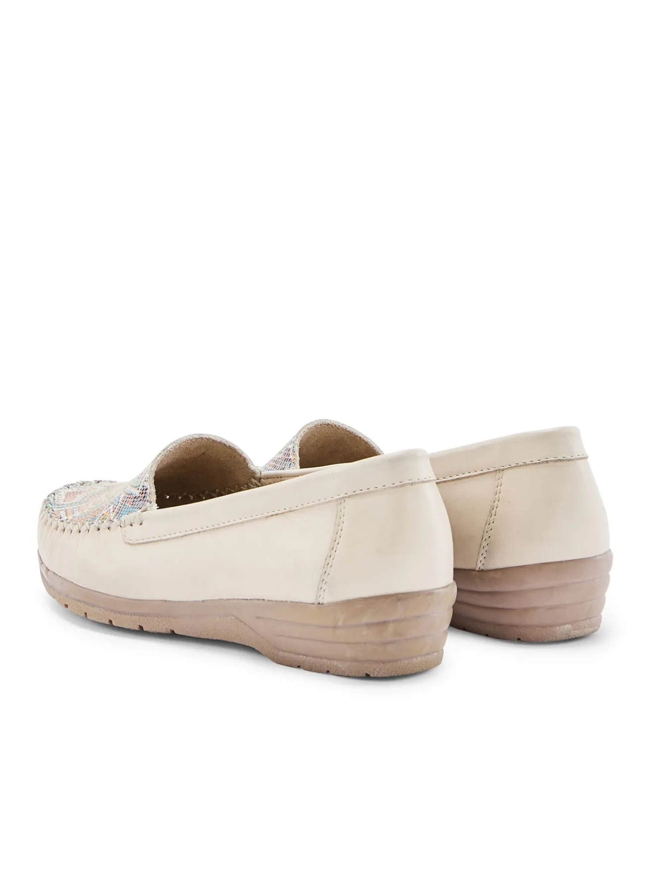 Clearance Mocassins ethniques grande largeur Femme Mocassins, Sans-Gênes