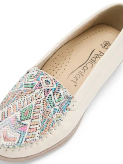 Hot Mocassins ethniques largeur confort Femme Mocassins, Sans-Gênes