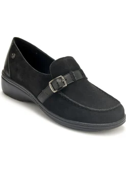 Hot Mocassins élastiqués en cuir Femme Mocassins, Sans-Gênes