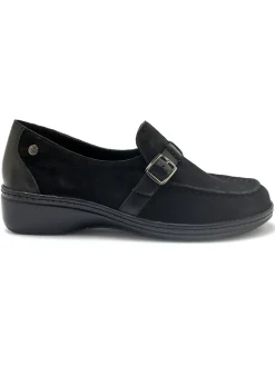 Hot Mocassins élastiqués en cuir Femme Mocassins, Sans-Gênes