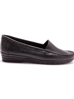 Outlet Mocassins plateau lisse largeur confort Femme Mocassins, Sans-Gênes