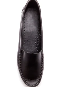 Outlet Mocassins plateau lisse largeur confort Femme Mocassins, Sans-Gênes