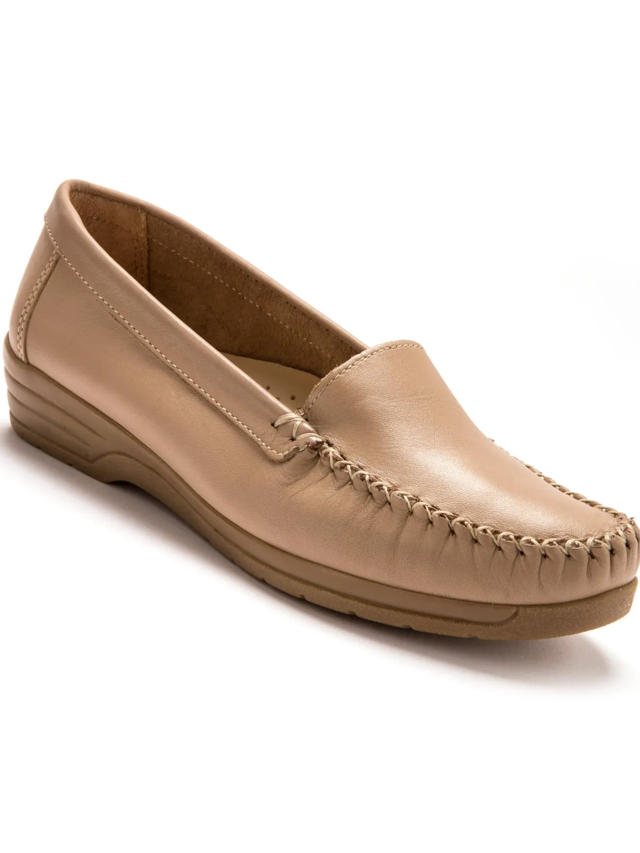 Outlet Mocassins plateau lisse largeur confort Femme Mocassins, Sans-Gênes