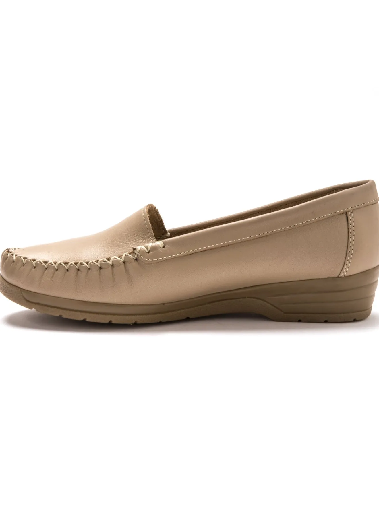 Outlet Mocassins plateau lisse largeur confort Femme Mocassins, Sans-Gênes