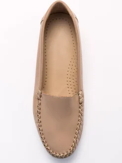 Outlet Mocassins plateau lisse largeur confort Femme Mocassins, Sans-Gênes