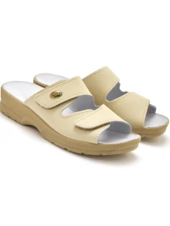 Hot Mules à scratch extra larges Femme Chaussures Paramédicales