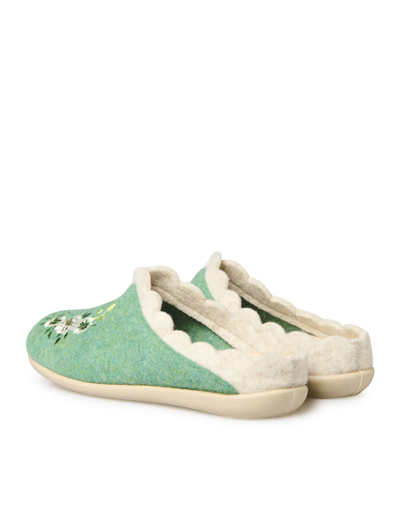 Online Mules broderies fleurs semelle amovible Femme Pantoufles, Chaussons