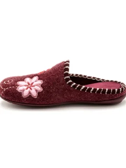 Mules brodées grande largeur Femme Pantoufles, Chaussons