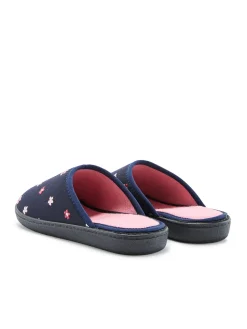 Mules brodées intérieur éponge Femme Pantoufles, Chaussons