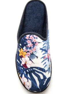 Clearance Mules coton et éponge Femme Pantoufles, Chaussons