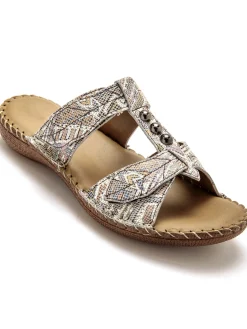 Sale Mules cuir, ouverture totale Femme Mules