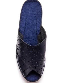 Mules en cuir ajouré Femme Mules