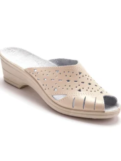 Sale Mules en cuir ajouré Femme Mules