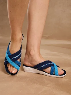 Mules en éponge Femme Pantoufles, Chaussons