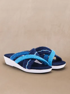 Mules en éponge Femme Pantoufles, Chaussons