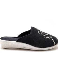 Hot Mules fermées brodées Femme Pantoufles, Chaussons