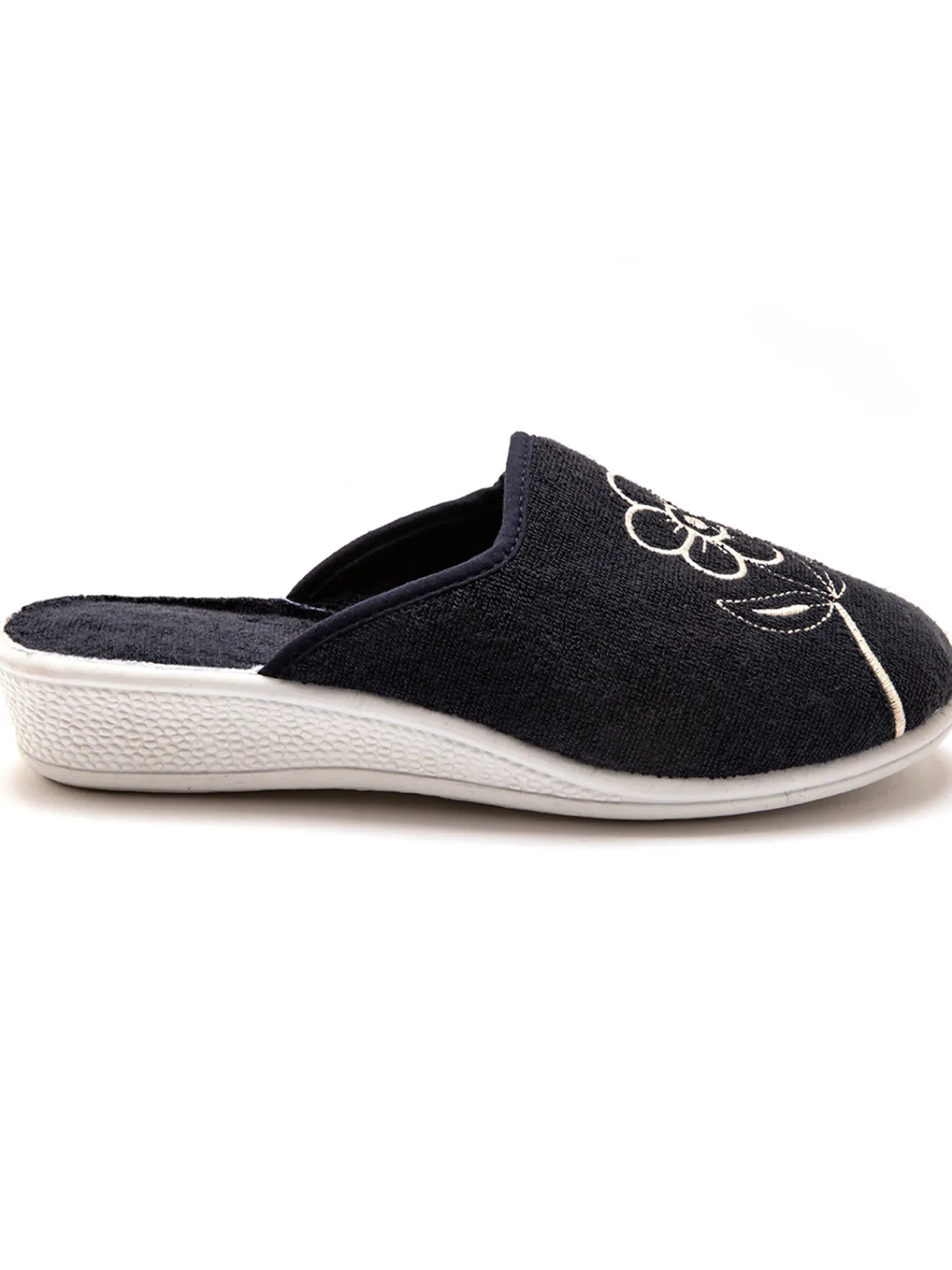 Hot Mules fermées brodées Femme Pantoufles, Chaussons