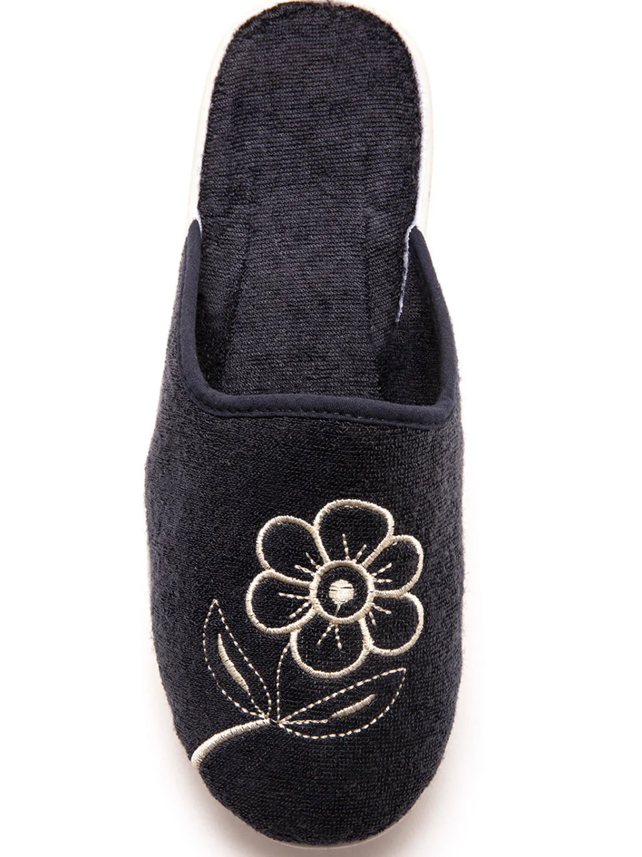 Hot Mules fermées brodées Femme Pantoufles, Chaussons