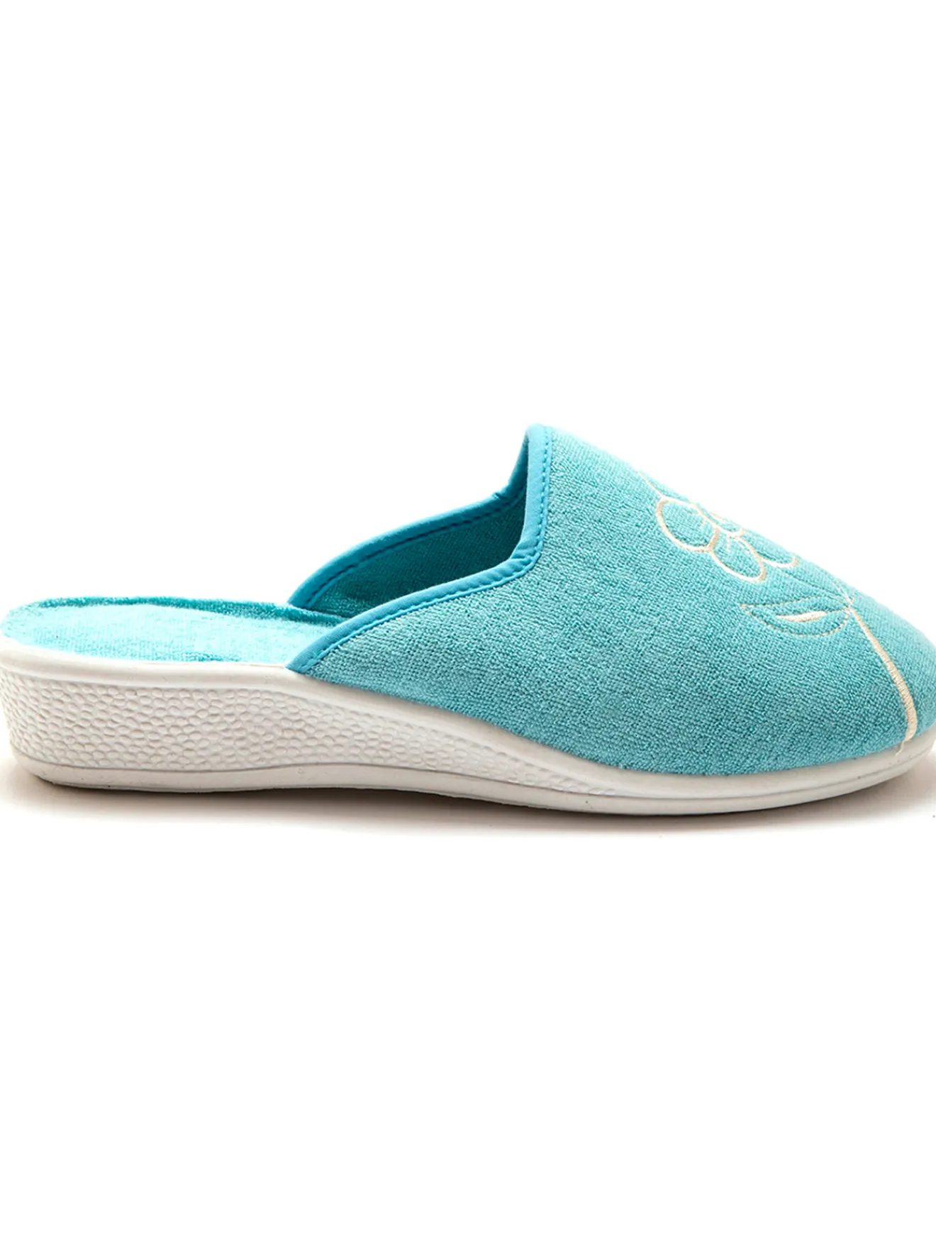 Mules fermées brodées Femme Pantoufles, Chaussons