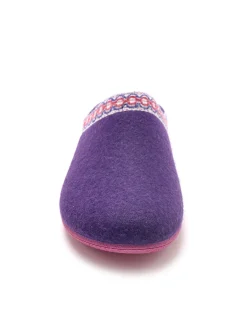 Clearance Mules feutre à galon fantaisie Femme Pantoufles, Chaussons