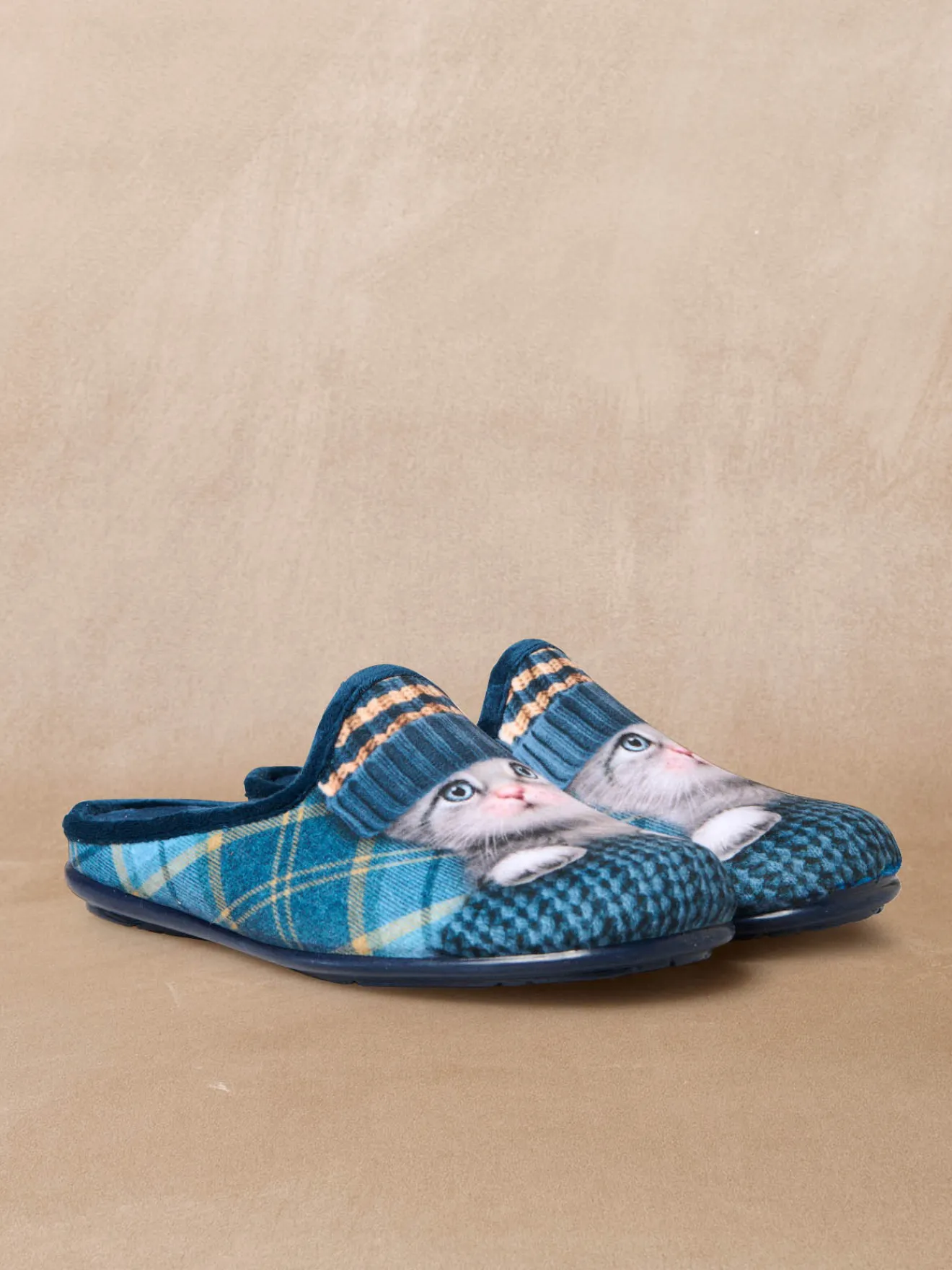 Mules motif chat ou chien Femme Pantoufles, Chaussons