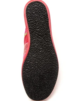 Hot Mules rayées grande largeur Femme Pantoufles, Chaussons