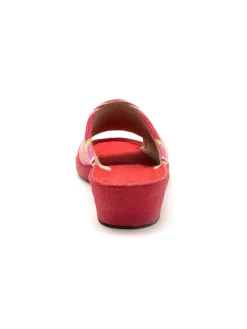 Hot Mules rayées grande largeur Femme Pantoufles, Chaussons
