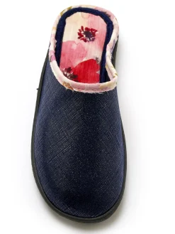 Mules textile Femme Pantoufles, Chaussons