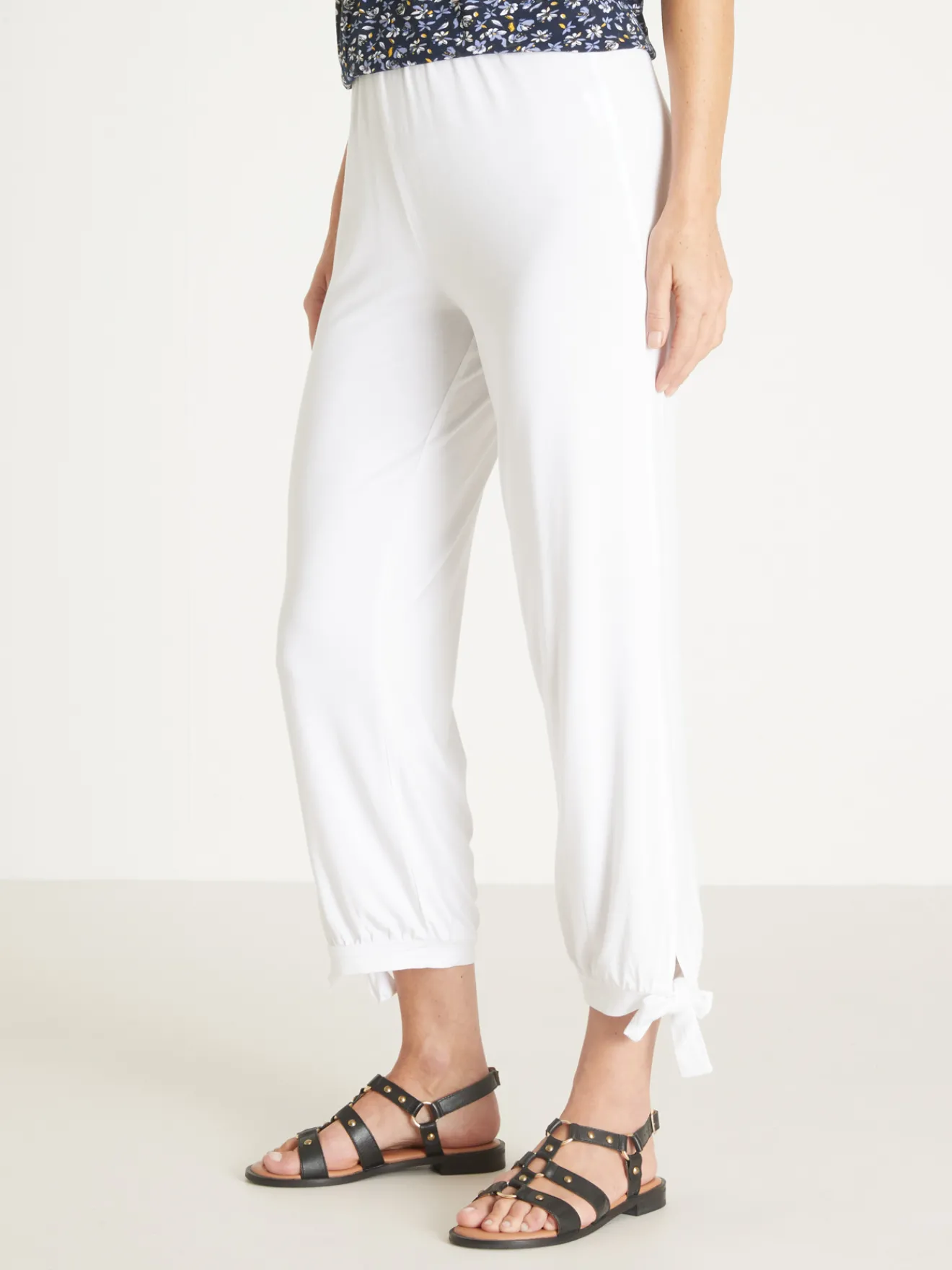 Discount Pantacourt en maille style sarouel Femme Pantalon
